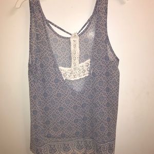 blue light weight tank top